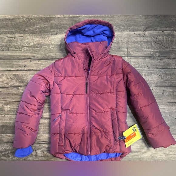 All in Motion Kids' Pink and Blue Puffer Jacket - Picture 1 of 8